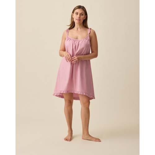 Dreamy Cotton Maternity & Nursing Nightgown | Light Mauve - Kindred Bravely