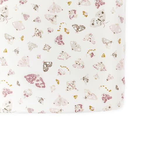 Pehr Crib Sheet, Daydreamer | Breathable Brushed Organic Cotton for Soft Sleep | Snug Fit | Reusable Fabric Bag Packaging | Standard Crib Mattresses up to 52”L x 28”W x 8”H
