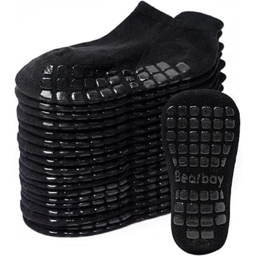 Non-Slip Baby Cotton Ankle Socks with Grippers for Toddler Walking