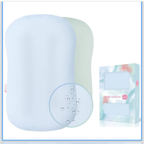 Organic Waterproof Baby Lounger Covers 2 Pack| GOTS Certified 100% Cotton| Removable Cover with Waterproof Liner | Machine Washable and Dry (Cover only)（Blue & Green)