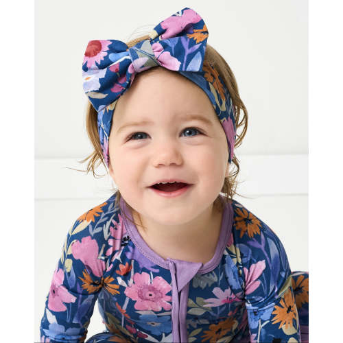 Dusk Blooms Luxe Bow Headband - Little Sleepies