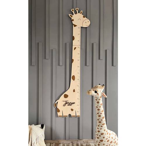 Giraffe Growth Chart  Personalized growth chart Wooden Nursery Decor  Personalized Ruler Wooden Growth Chart Wooden  Height chart for Kids