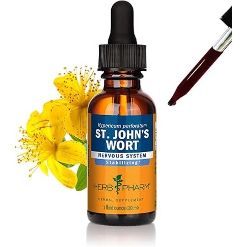 Herb Pharm St. John’s Wort Liquid Herbal Extract: Tincture that Promotes Positive Mood & Healthy Emotional Balance with St. John’s Wort Herb | Non-GMO, Gluten-Free, Vegan, Up to ~3 Week Supply, 1 oz*
