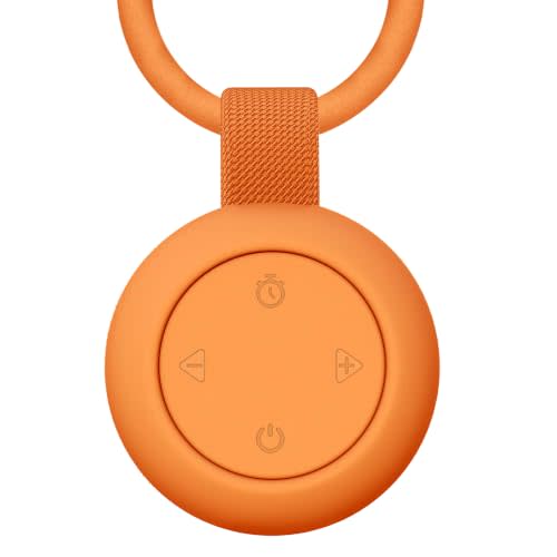 Portable Baby Sound Machine & Essentials for Babies & Kids-Orange | White Noise Machine[Timer Function][20 Soothing Sounds][15 Hours Battery Life]Travel,Registry,Gifts,Clips on Baby Stroller