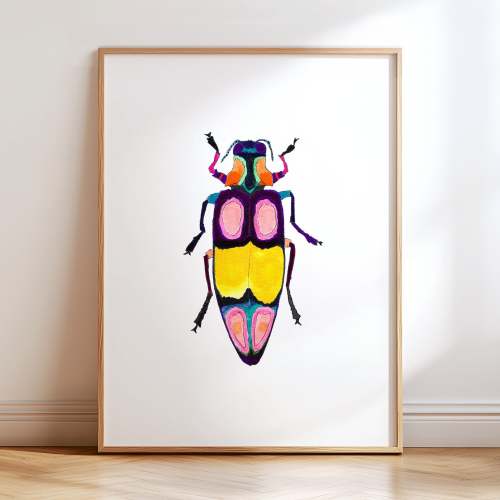 Beetle No. 2 - 11x14 - Natural Oak Frame