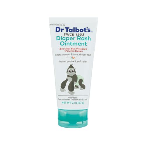 Dr. Talbot's Baby Diaper Rash Ointment - 2 oz - Zinc Oxide Skin Protectant with Peruvian Balsam - Treats and Prevents Rash