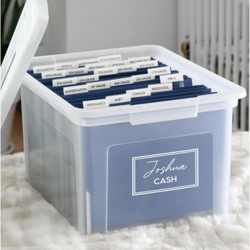 Personalized Kids Memory File Box: School Milestone Keepsake