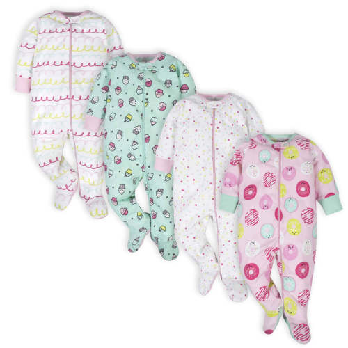4-Pack Baby Girls Sweet Treat Sleep 'N Plays – Gerber Childrenswear