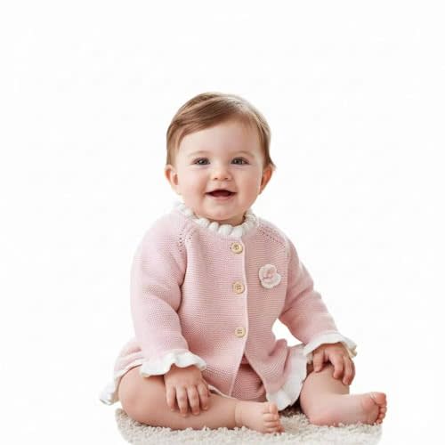 Vivobiniya Toddler and Baby Girl Cardigan Knit Sweater Infant Cotton Tops ÿ