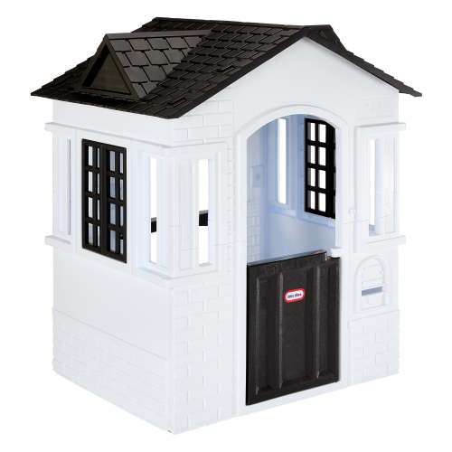 Little Tikes Cape Cottage- Black & White, Indoor & Outdoor Playhouse, Working Door, Windows, Boys, Girls Ages 2+