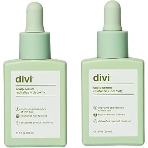 Divi Scalp Serum for Thinning Hair Clinically Tested, Non-Greasy Formula with Amino Acids, Caffeine & Rosemary Oil Promotes Healthy Scalp & Fuller-Looking Hair, Reduces Oil & Product Buildup