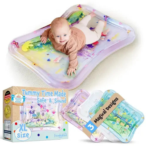 Premium Water Play Mat XXL – Award-Winning Inflatable Tummy Time Water Mat – Sensory & Motor Development Designed by Professional Educators – Certified 100% Baby-Safe Materials - Pink