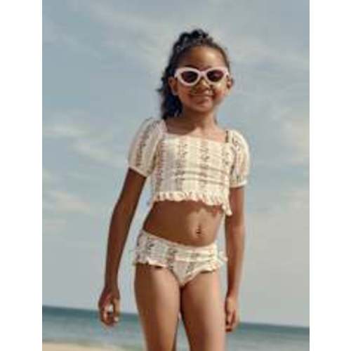 Girls Short Sleeve Floral Puff Sleeve Tankini Swimsuit - Swim Shop - WHITE | Gymboree