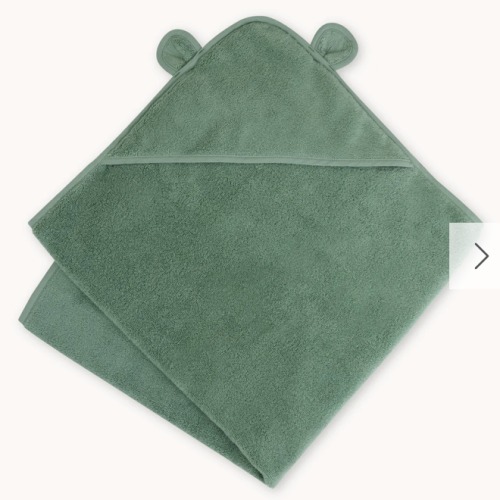 Organic Cotton Hooded Towel - Sage – Natemia