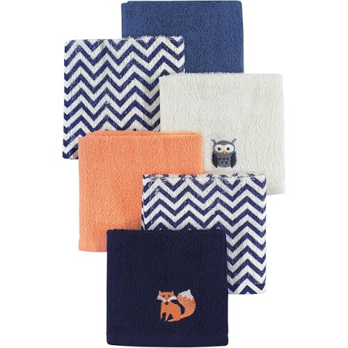 Hudson Baby Unisex Baby Super Soft Cotton Washcloths, Forest, One Size