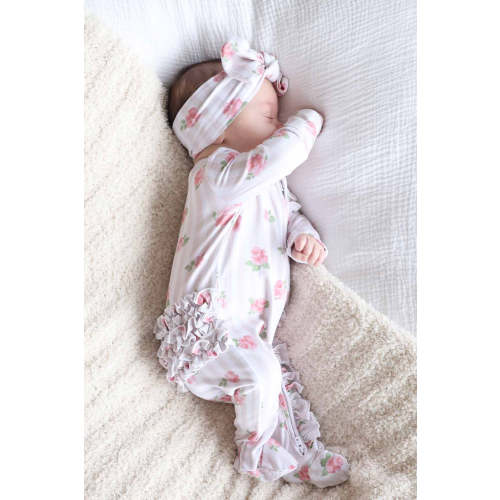 Rosy & Cozy Ruffle Zipper Footie