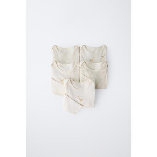FIVE-PACK OF GEESE BODYSUITS - Ecru | ZARA United States