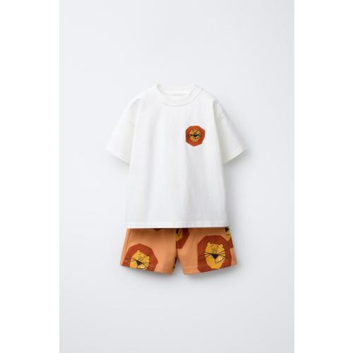 LIONS T-SHIRT AND BERMUDA SET - Ecru | ZARA United States