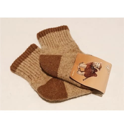 Camel wool blend babies kids socks thermal beige brown 0-1 Mongolia