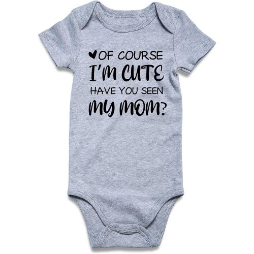 UNIFACO Unisex Baby Funny Saying Outfit Short and Long Sleeve Bodysuits Romper 0-18M