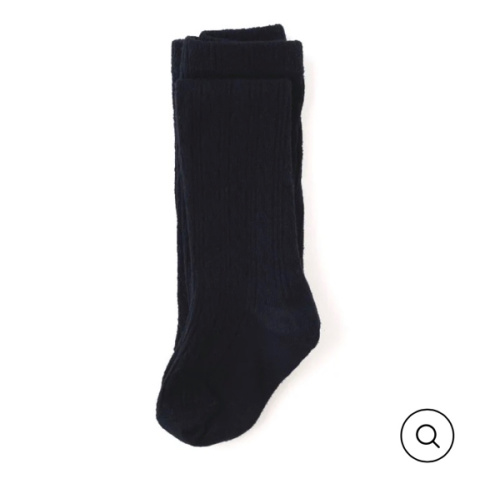 Black Cable Knit Tights