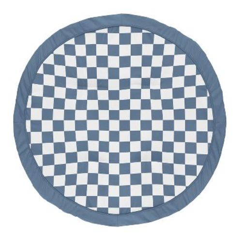 Sweet Jojo Designs Boy Baby Tummy Time Playmat Gingham Checkered Plaid Blue and White