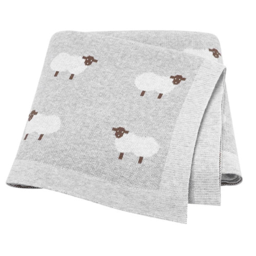 Sheep Knitted Blanket