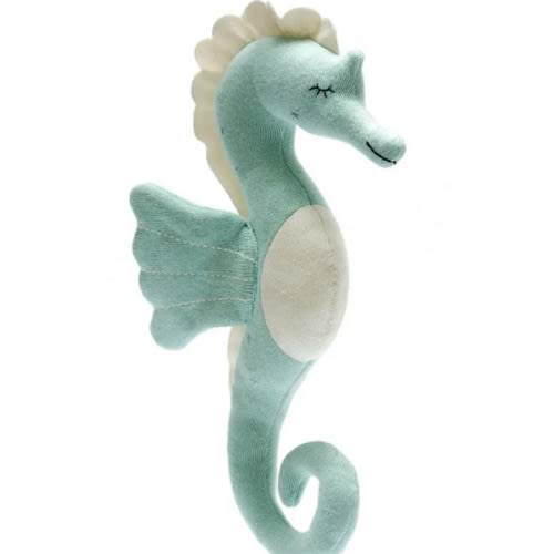 Cotton Knitted Green Seahorse