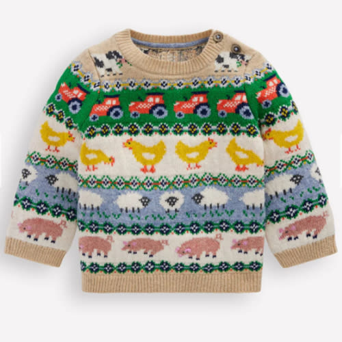 Fair isle Sweater-Multi Easter Fair Isle