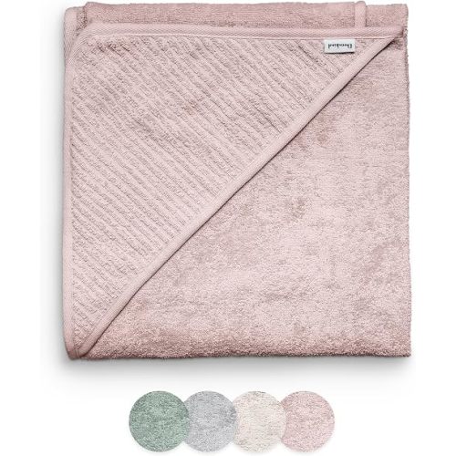 Ehrenkind® Hooded Towel, Baby Towel with Hood Made of Cuddly Soft Organic Cotton, Bath Towel in 100 x 100 cm, Rose, Children's Bath Towel, As Baby First Equipment Newborn or Baby Gift