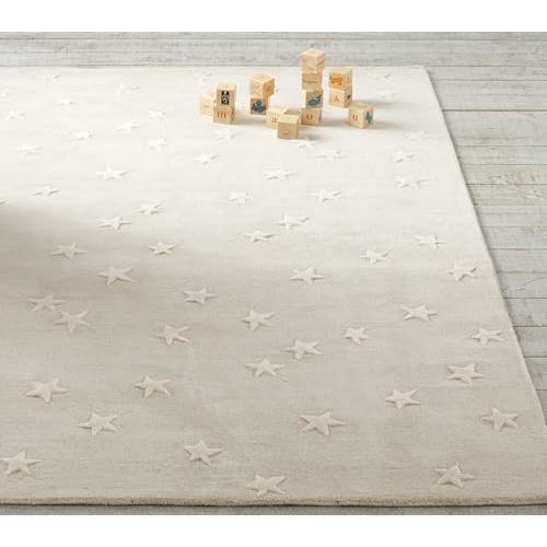 Anthrofy Star Skies Area Rug – 3’ x 5' – Handmade Wool Area Rugs – Natural – Rugs for Living Room, Bedroom – Anti-Skid – Carpets with Non-Slip Natural Backing with 100% Cotton