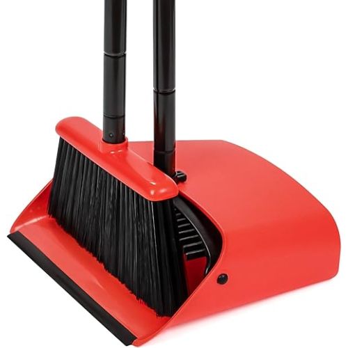 TreeLen Broom and Dustpan Set, 52 inch Broom and Dust Pan Combo for Home