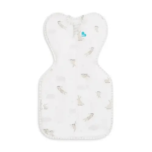 Love To Dream Swaddle Up Cloud Bunnies 1 Tog White Size Newborn | Baby Bunting AU