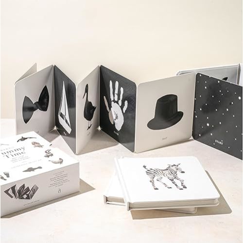 Baby's Tummy Time Book Box Set: A 3-Book Box Set of High-Contrast Art for Visual Stimulation at Tummy Time (Tabitha Paige Children's Book Series)