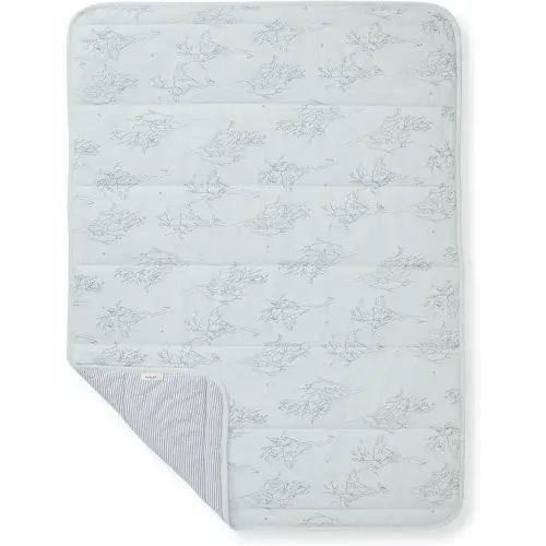 Burt's Bees Baby Reversible Blanket, Nursery, Stroller & Tummy-Time Organic Jersey Cotton Quilted Infant & Toddler Bedding