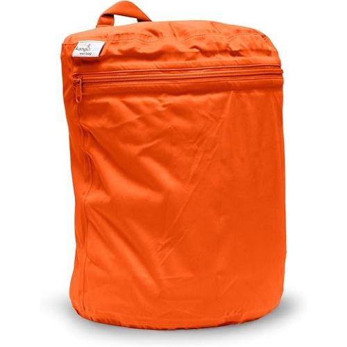 Kanga Care Wet Bag Seam Sealed Waterproof 3D Dimensional for Baby Cloth Diapers, Travel, Beach, Pool, Gym, Swim | Poppy