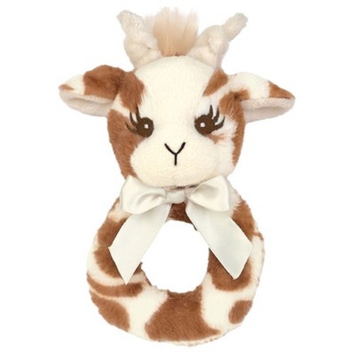 Bearington Baby Lil' Patches, 5.5 Inch Giraffe Plush Stuffed Animal Baby Rattle, Newborn Toys, Giraffe Baby Stuff, For Ages 0-14