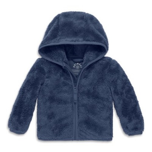 Primary Baby Teddy Fleece Jacket in Sunwashed Navy Size 6-12 Months
