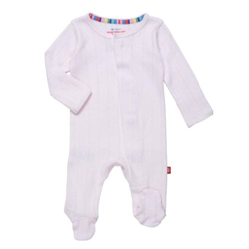 Amazon.com: Magnetic Me 100% Organic Cotton Magnetic Baby Footie Pajamas | Super Soft Cotton Fabric | Love Lines Blue Pointelle | 0-3 Months: Clothing, Shoes & Jewelry