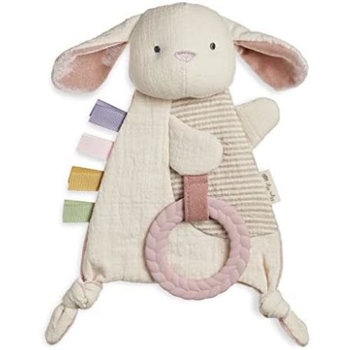 Itzy Ritzy Bitzy Crinkle Sensory Toy with Teething Toy, 0+ Months (Bunny)