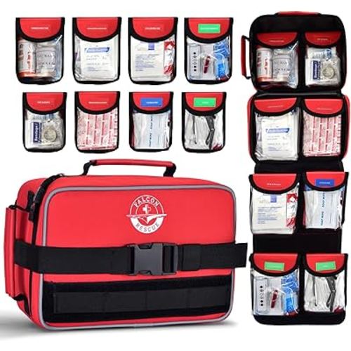 Premium 418-Piece First Aid Kit for Home, Travel, Camping, Hiking & Outdoor Emergencies, Tear-Resistant Survival Kits for Business, Vehicle & School, Multi-Use Emergency Medical Supplies
