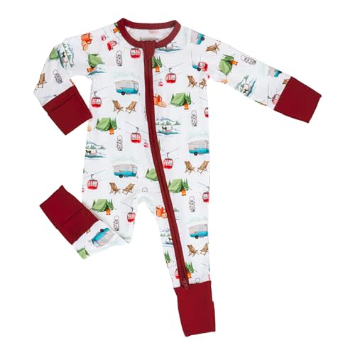 LollyBanks Baby Pajamas, Long Sleeve Baby Romper with 2-Way Zipper, 95% Viscose from Bamboo and 5% Spandex, Infant Sleepers