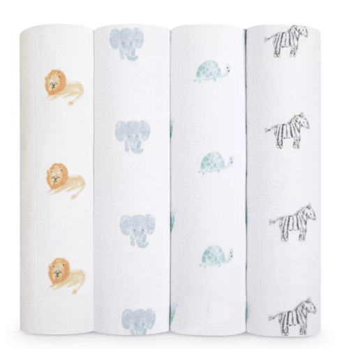 4 Pk. Printed Classic Swaddles
