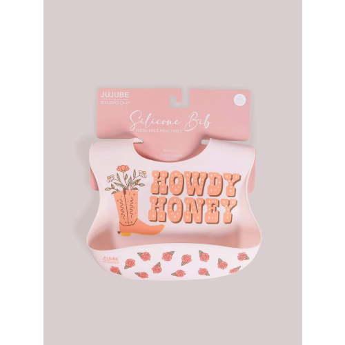 JuJuBe x Studio Oh! Food-Grade Silicone Bib - Bloomin' Boot