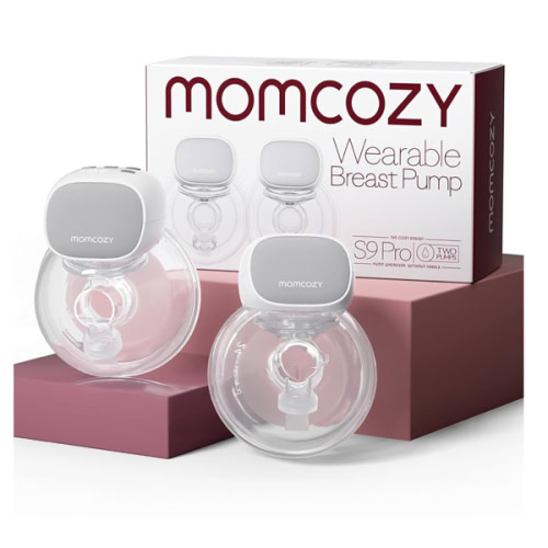 Momcozy Breast Pump Hands Free S9 Pro of Longer Battery Life & LED Display, Wearable Breast Pump Double Portable Electric Breast Pump with 2 Modes & 9 Levels - 24mm, 2 Pack Gray : Amazon.com.au: Baby
