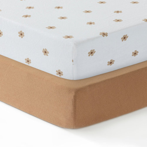 Dreamology Machine Washable Mayfield Squares Rug 2 Pack, 100% Cotton Jersey Crib Fitted sheets, Baby Crib sheet, Toddler Bed Sheets & Reviews | Wayfair