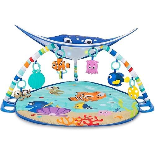 Bright Starts Disney Baby Finding Nemo Mr. Ray Ocean Lights & Music Gym, Ages Newborn +