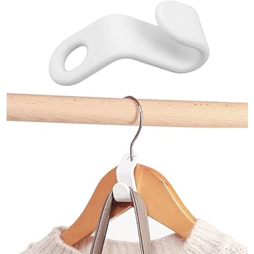 40 Pcs Clothes Hanger Connector Hooks,Closet Space Saversand Organizer Closets, Hanger Extender Clips, Cascading Hanger Hooks, Household Strong Load-Bearing Closet Hook, Clothes Hangers Space Saving