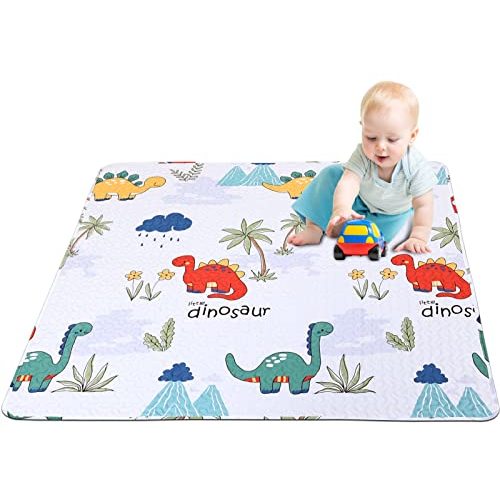 50 x 50 Play Mat for Baby Playpen Tummy Time, Non-Slip Washable Baby Playpen Mat, Baby Crawling Mats for Floor, Portable Travel Large Play Mats for Toddlers and Infants