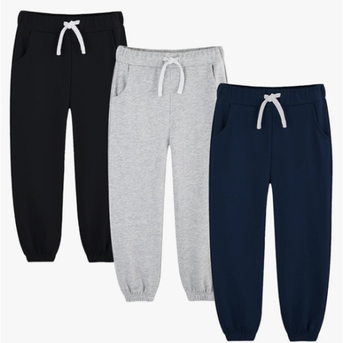 Bumeex 3 Pack Toddler and Boy Sweatpants Joggers Pants Fashion Cinched Hem Athletic Jogging Sweatpant 100% Cotton 2-14 Years